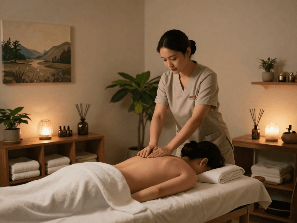 Enjoy a blissful 파주출장안마 experience with massage therapy in a serene setting.
