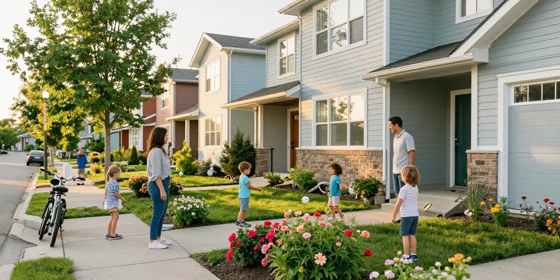 Discovering the best Edmonton neighborhoods with families enjoying outdoor activities in a vibrant community setting.