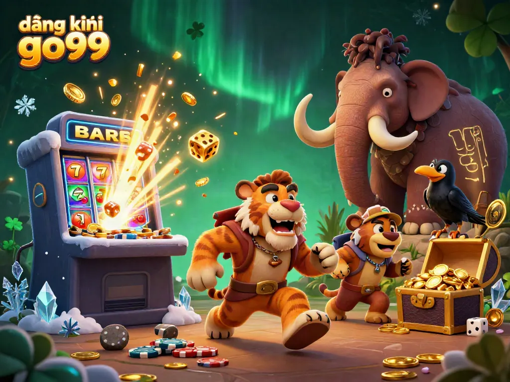 Experience the thrill of đăng ký go99 with a vibrant casino scene featuring captivating 3D characters and dynamic action.