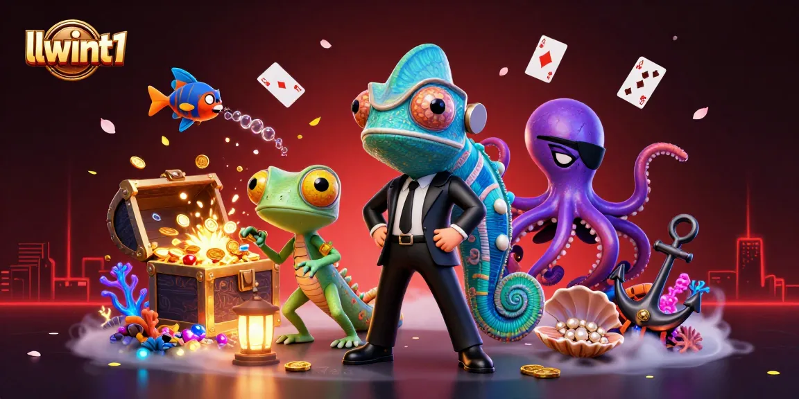 Engage in thrilling gameplay at llwint1 with a dynamic casino-themed illustration featuring vibrant characters and exciting elements.