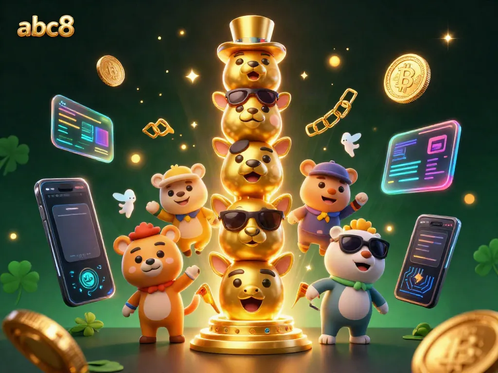 Experience vibrant casino excitement with abc8’s animated golden totem and crypto coins.