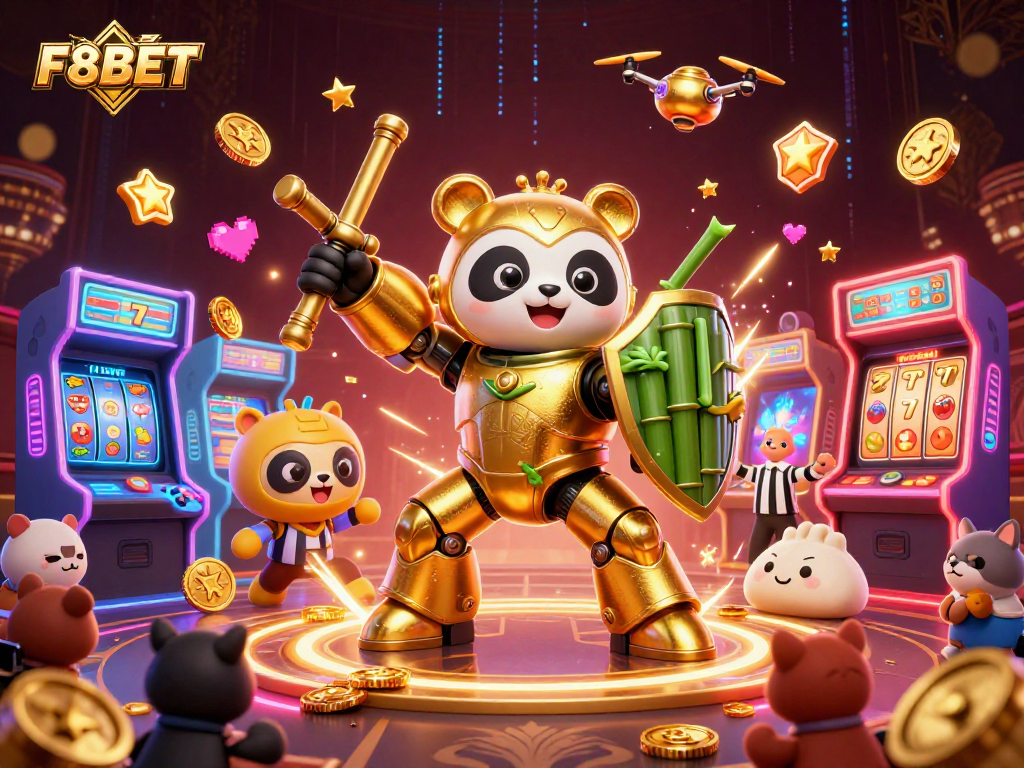 Experience thrilling gaming at F8BET with vibrant arcade elements and a dynamic casino atmosphere.