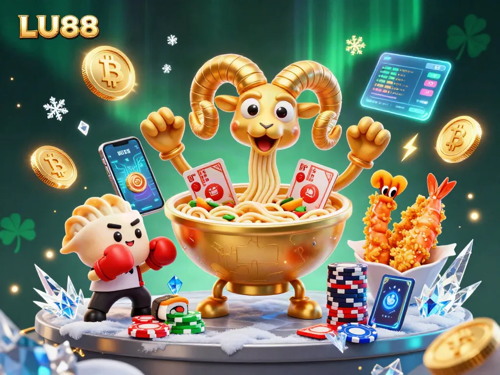 Engage with LU88 by winning big in this vibrant 3D casino-themed illustration.