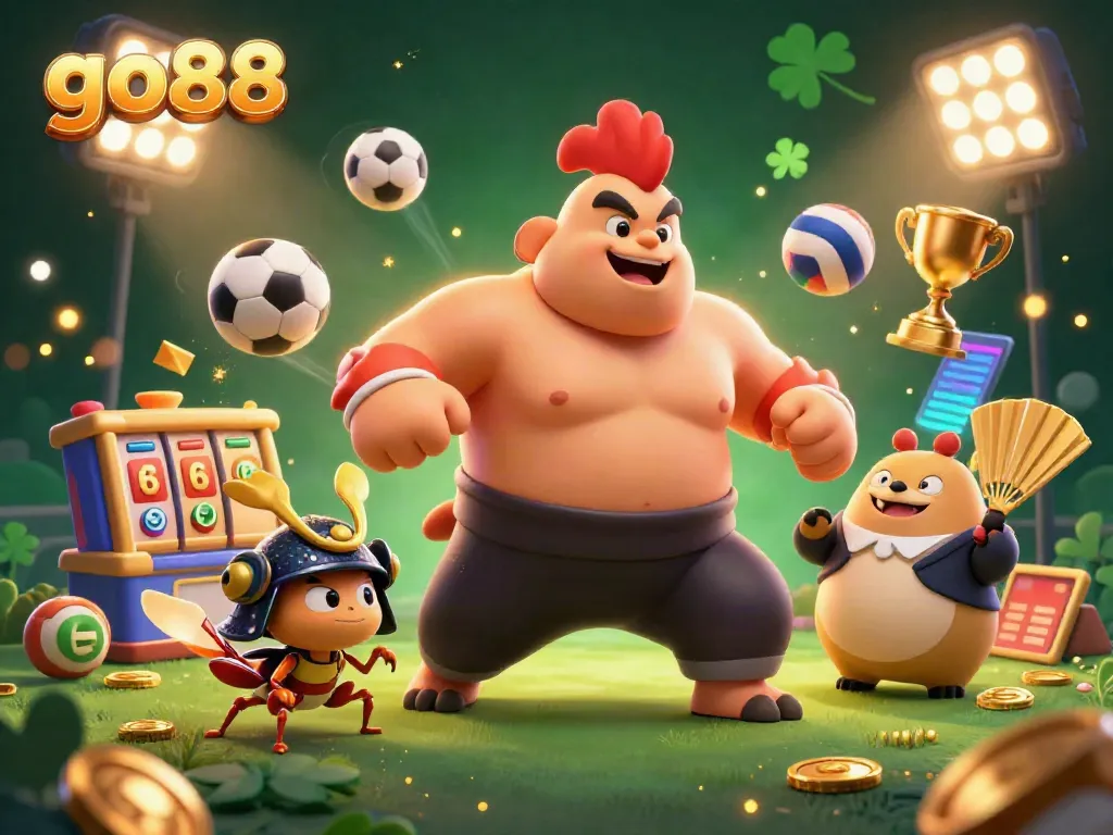 Experience thrilling mini games on go88 with a powerful sumo rooster, fierce samurai cricket, and a tanuki announcer.