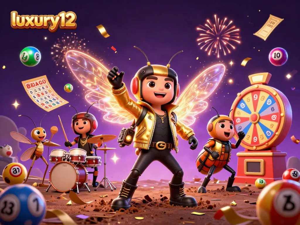 Experience the excitement of luxury12 with a colorful slot game scene featuring dynamic characters and vibrant elements.