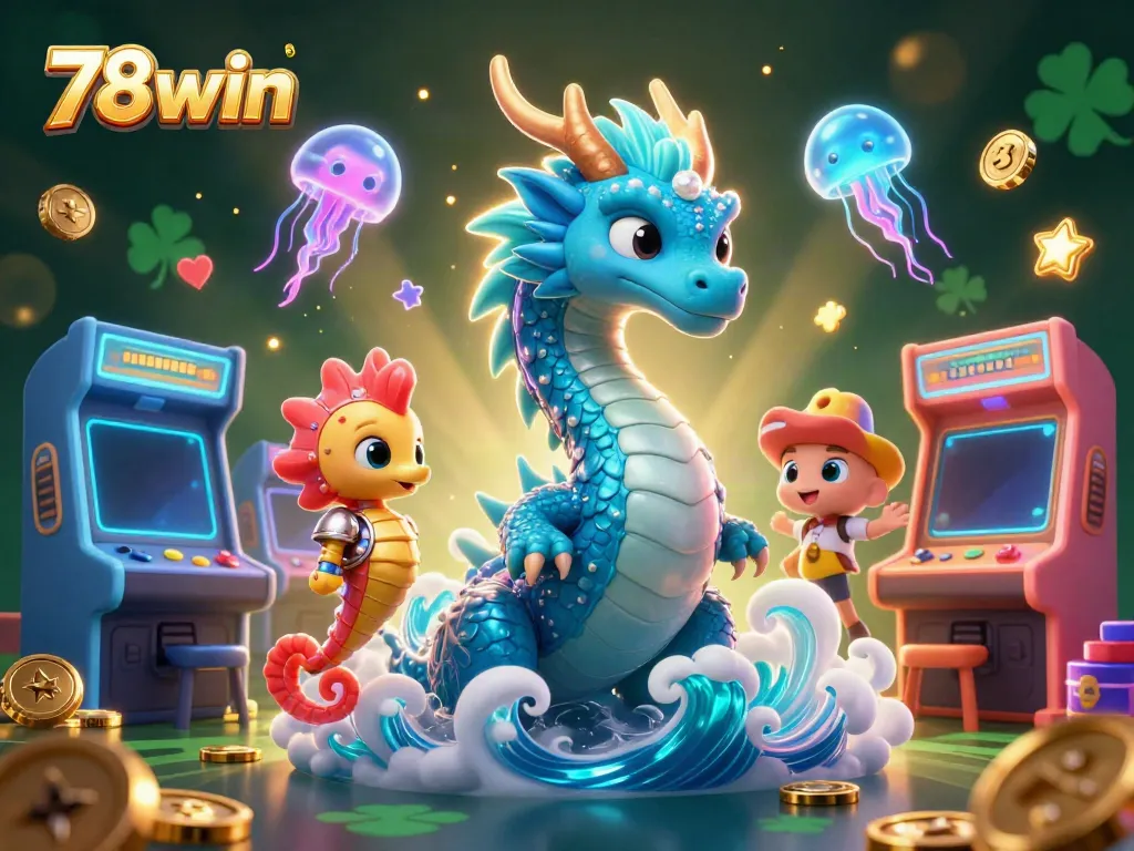 Experience thrilling gameplay at 78win with vibrant characters and neon elements in a dynamic casino scene.