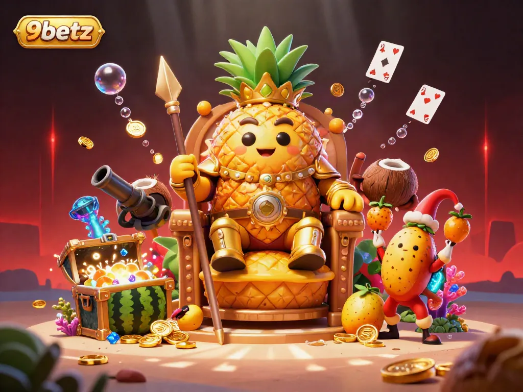 Experience the thrilling world of 9betz with vibrant casino characters and dynamic gameplay elements.