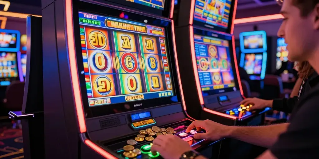 Pengalaman bermain situs slot gacor dengan mesin slot berkilau di kasino.