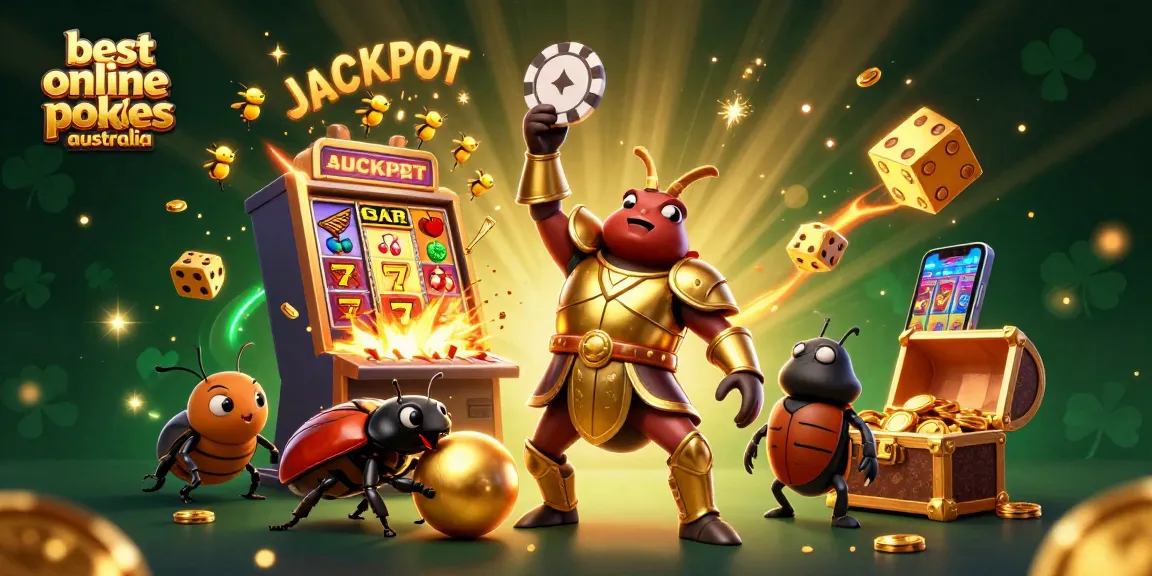 Experience the excitement of the best online pokies in Australia with this vibrant jackpot scene.