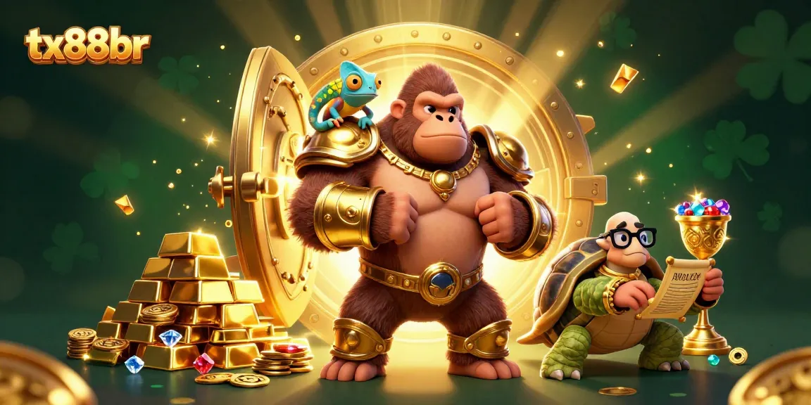 Engage in thrilling adventures with tx88br as the gorilla king leads with courage while treasures abound.