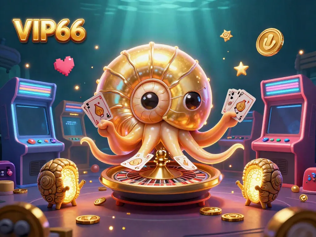 Experience VIP66's dazzling casino world with ancient nautilus and interactive gaming elements.