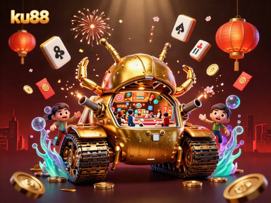 Experience thrilling games at ku88 with a massive golden beetle tank casino filled with action.