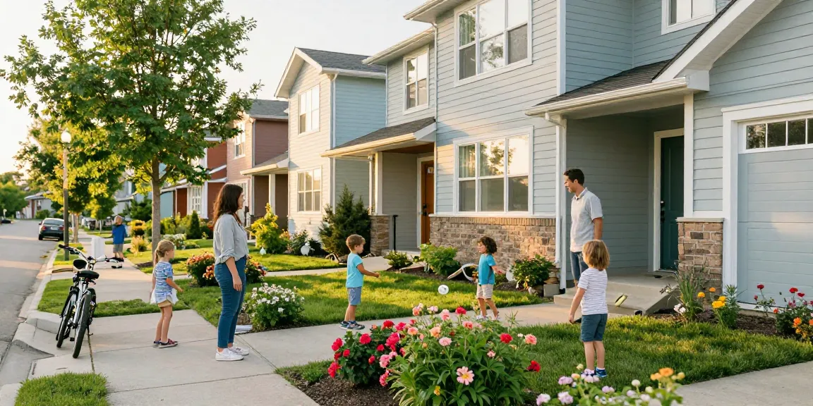 Discovering the best Edmonton neighborhoods with families enjoying outdoor activities in a vibrant community setting.