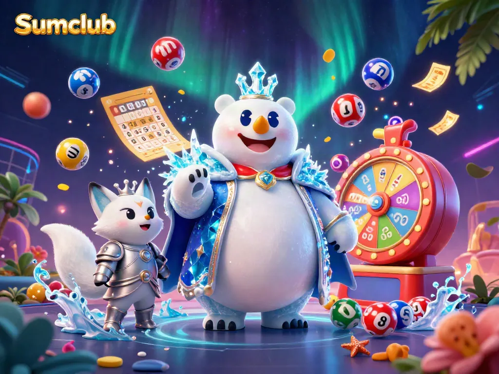 Experience excitement at Sumclub with lively lottery elements and enchanting characters.