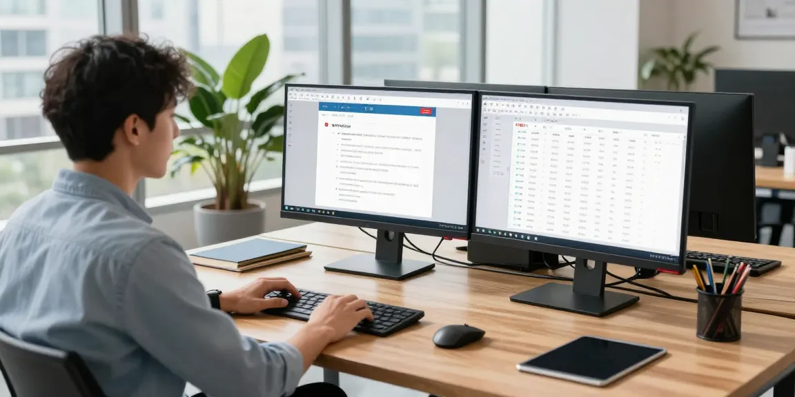 WPS Download interface displayed on dual monitors in a bright office workspace, showcasing productivity tools.