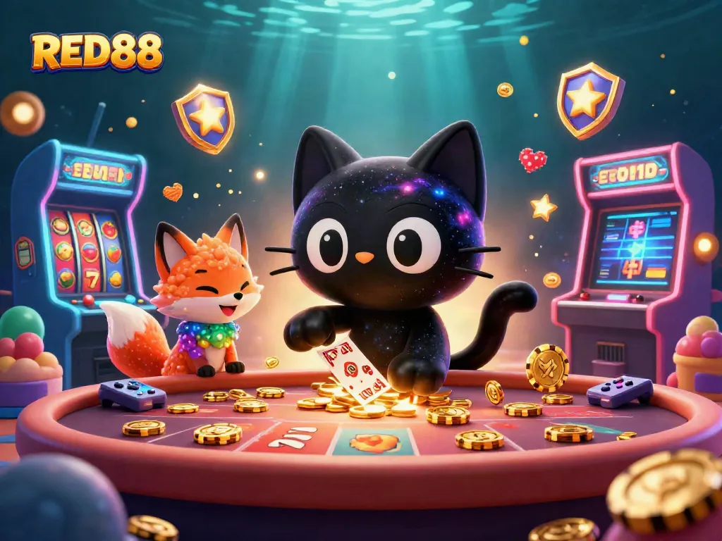 Pull in wins with RED88 through vibrant casino fun with cosmic characters and slot reels.