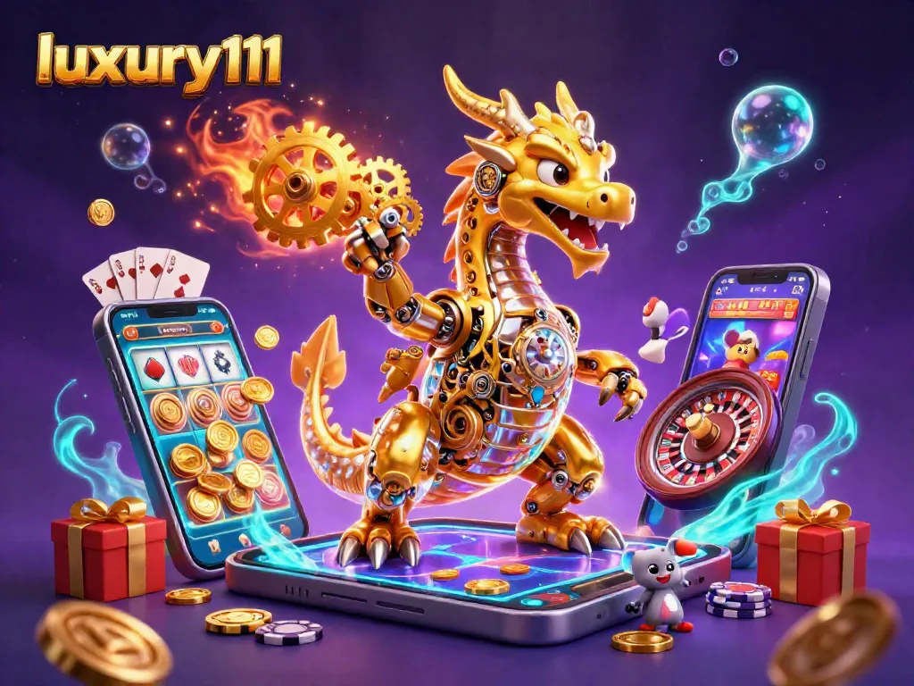 Experience thrilling wins with luxury111 in a dynamic casino scene showcasing vibrant games and energy!