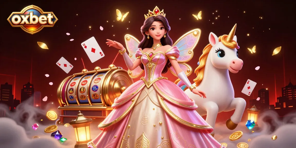 Experience jackpot thrills with OXBET, featuring a glamorous atmosphere with golden treasures and dynamic game elements.