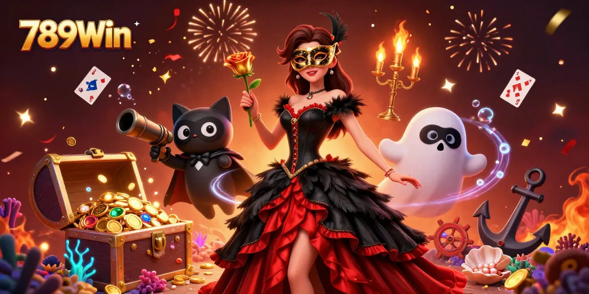 Engage with thrilling gaming action at 789Win, showcasing dynamic casino elements and a fantastic character scene.