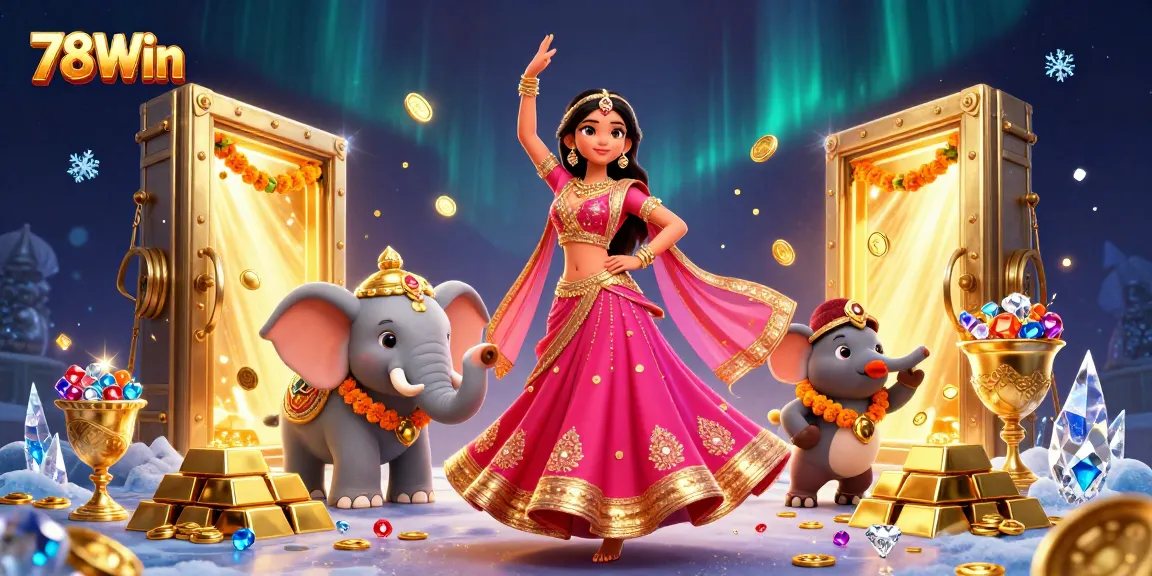 Experience thrilling gameplay with 78Win's vibrant casino scene featuring rich colors and dynamic elements.