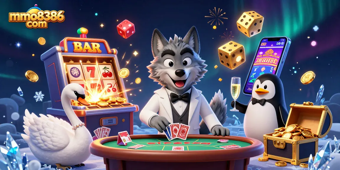 Experience thrilling casino adventures with mmoo8386 com in an animated scene full of excitement.