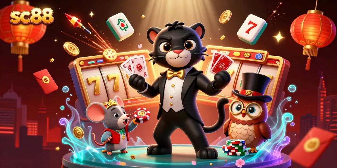 Experience thrilling gameplay at sc88 with our casino characters and festive gaming elements.