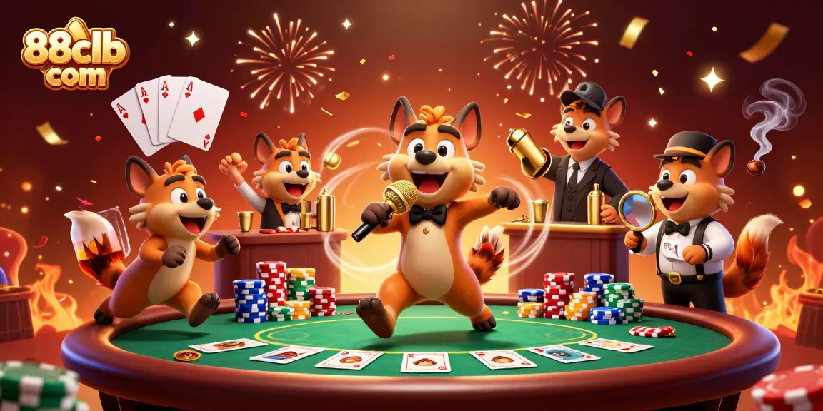 Experience the thrill at 88clb com's dynamic casino scene with lively hyenas!