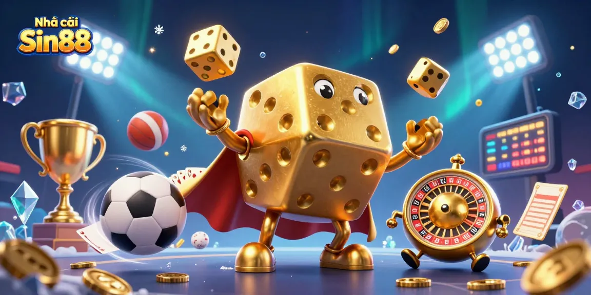 Engage with Nhà cái Sin88 through thrilling sports betting in a bustling casino environment with dynamic action.