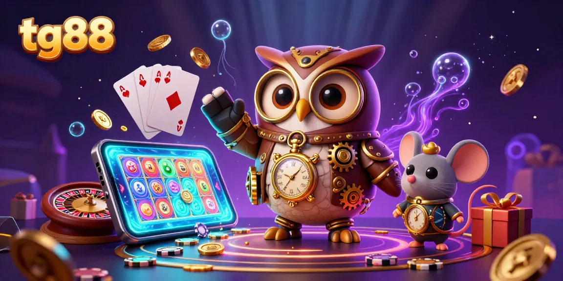 Engage in thrilling games at tg88, where a time-traveling owl and casino excitement meet.
