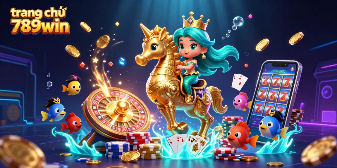 Engage with the vibrant world of gambling through trang chủ 789win, featuring enchanting characters amidst dazzling casino elements.