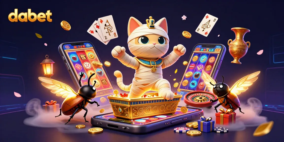 Spin the reels at dabet with lively characters bursting into a vibrant casino scene.