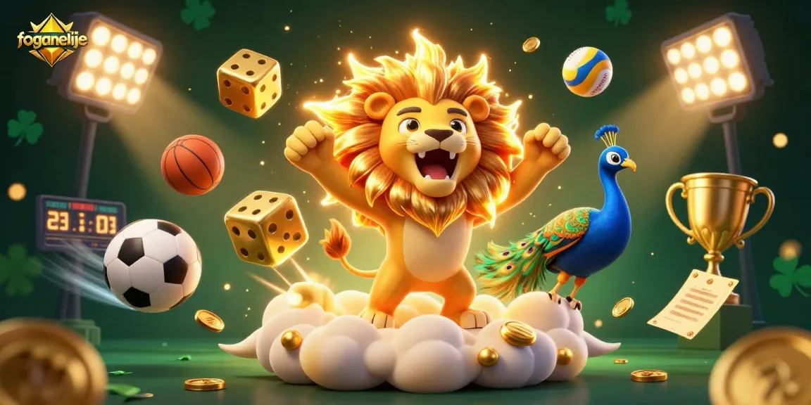 Engage with foganelije and experience thrilling online gaming fun with our dynamic casino illustration.