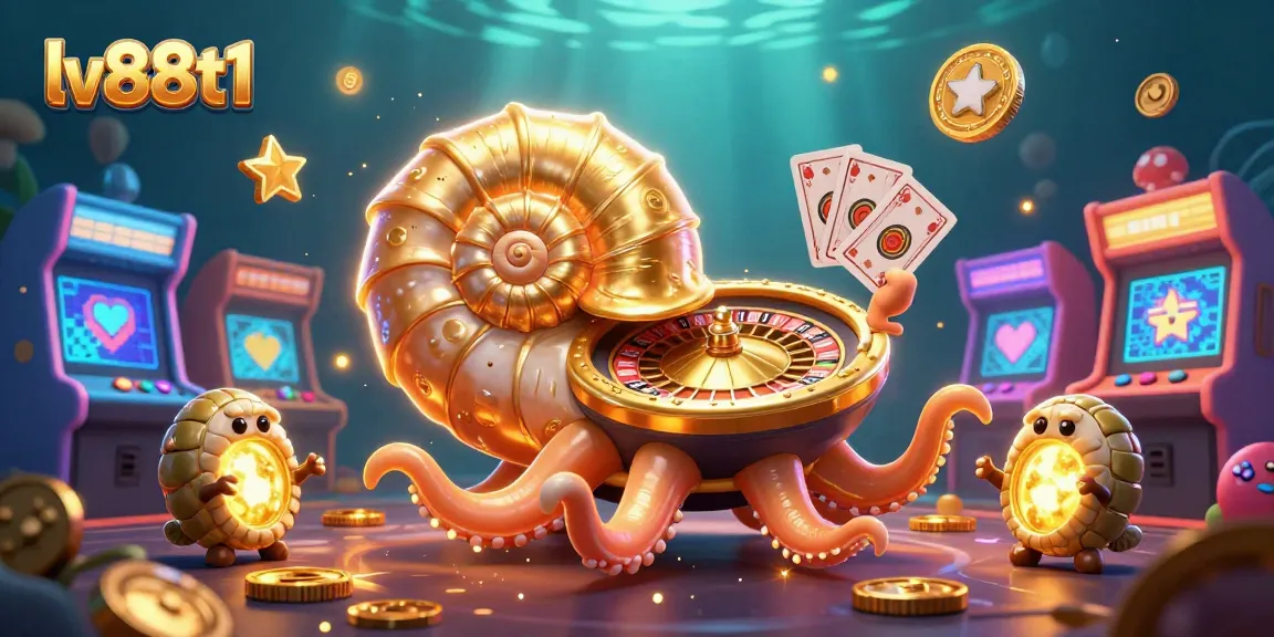 Experience the thrill of lv88t1 with vibrant casino-themed characters amidst glowing game elements.