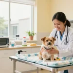 Veterinary cages providing comfort and security for animals in a modern veterinary clinic.
