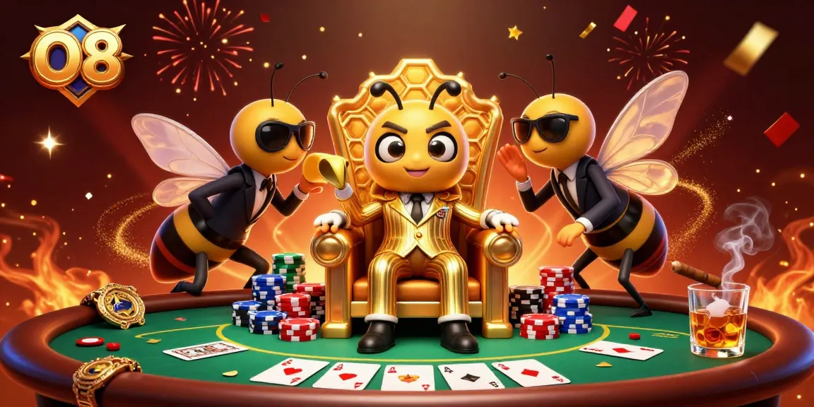 O8 captures thrilling poker moments with a mob boss and bodyguards in a captivating casino scene.