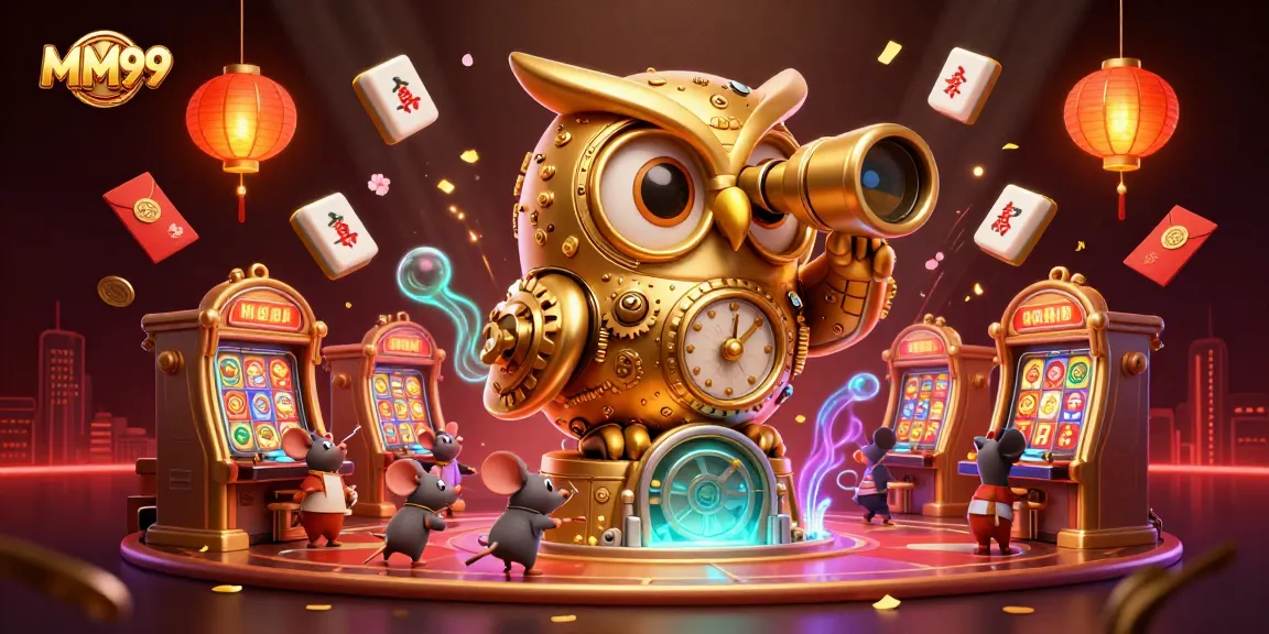 Experience the thrill of winning at MM99 casino with a dynamic illustration of vibrant gameplay.