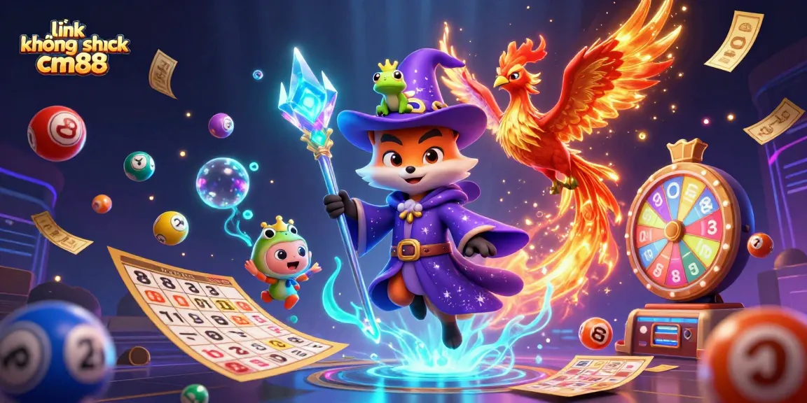 Engage in exciting gameplay with link không chặn cm88 as vibrant lottery elements surround a mystical scene.