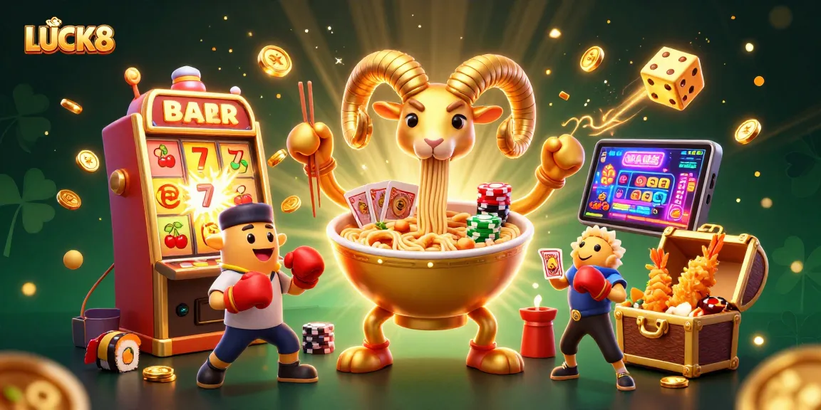 Experience the excitement of LUCK8 with engaging characters in a vibrant casino setting.